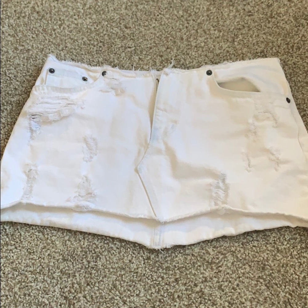 💌bundle3for15%off💌 CUTE WHITE SUMMER JEAN SKIRT